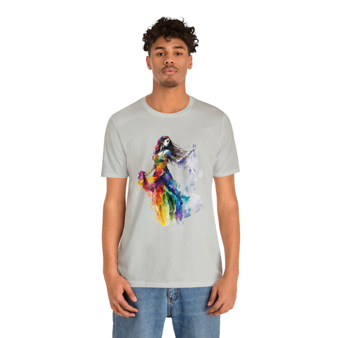 Rainbow Belly Dancer's Pose - Short Sleeve Tee
